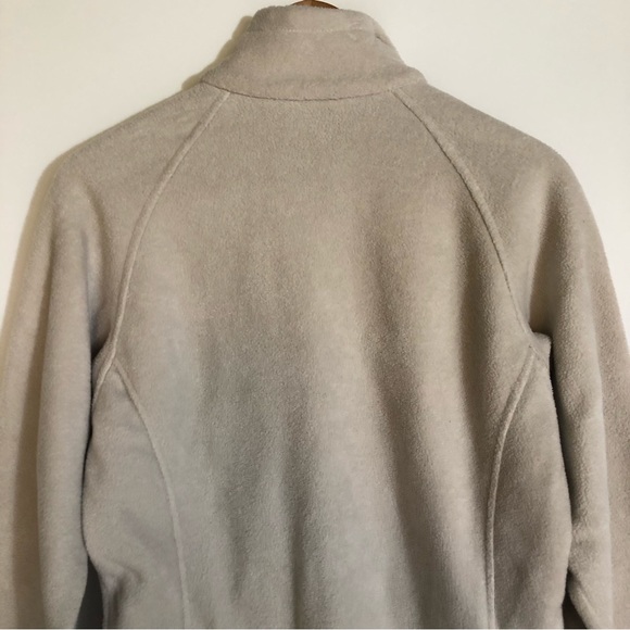 Columbia Cream Full Zip Up Fleece Sweater Womens S Ivory Off White Warm Jacket - Picture 5 of 8
